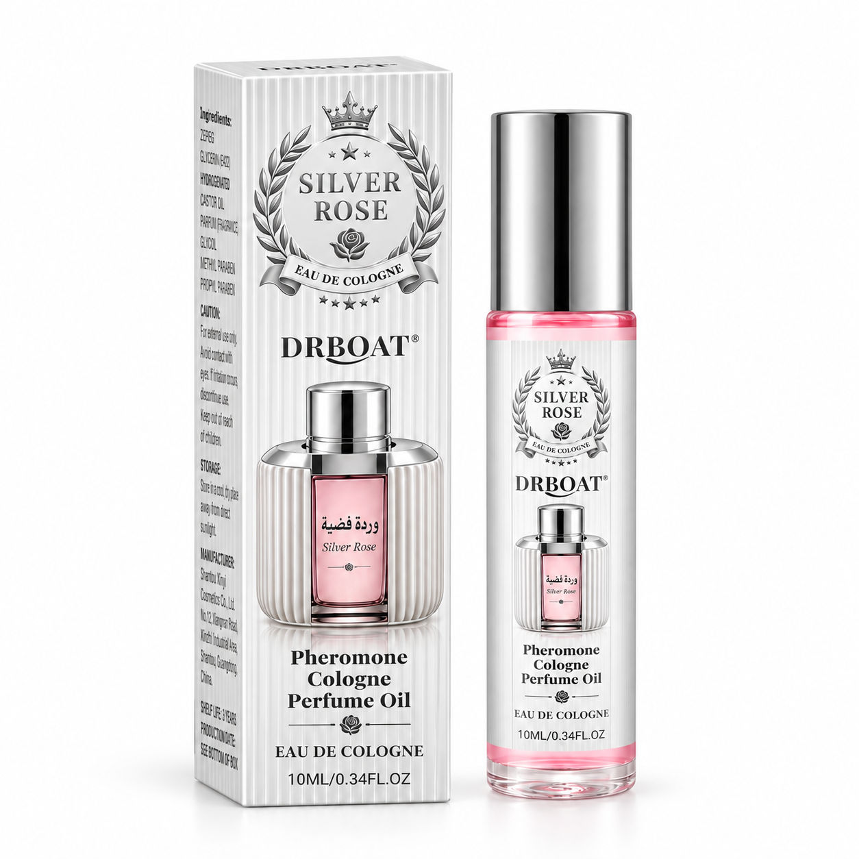 Perfume Fragrance Concentration - Silver Rose Roll-On Parfüm Yağı, 10