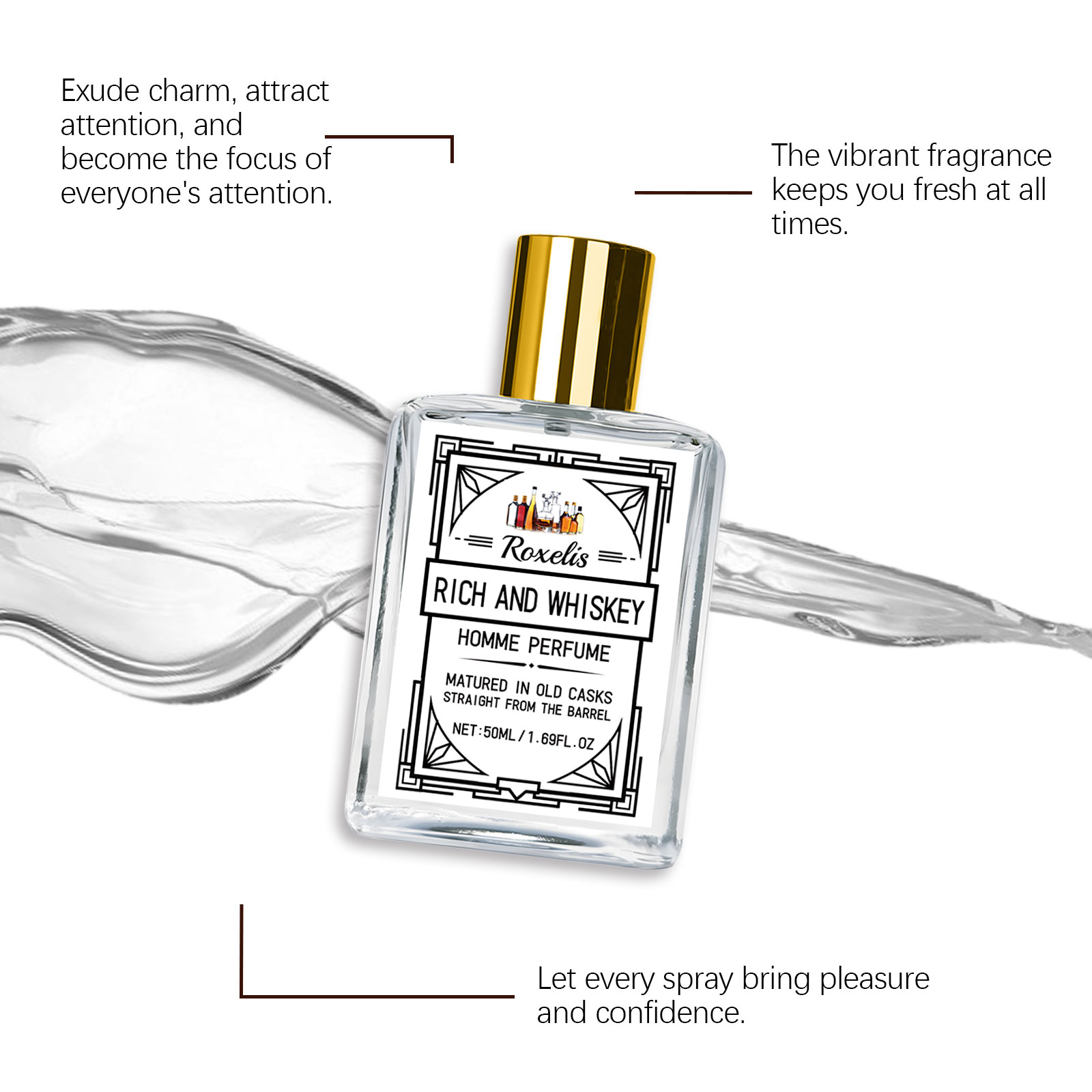 Roxelis 50ml Charm Whisky Erke - Perfume Alcohol Fragrance incelemesi ve fiyatı