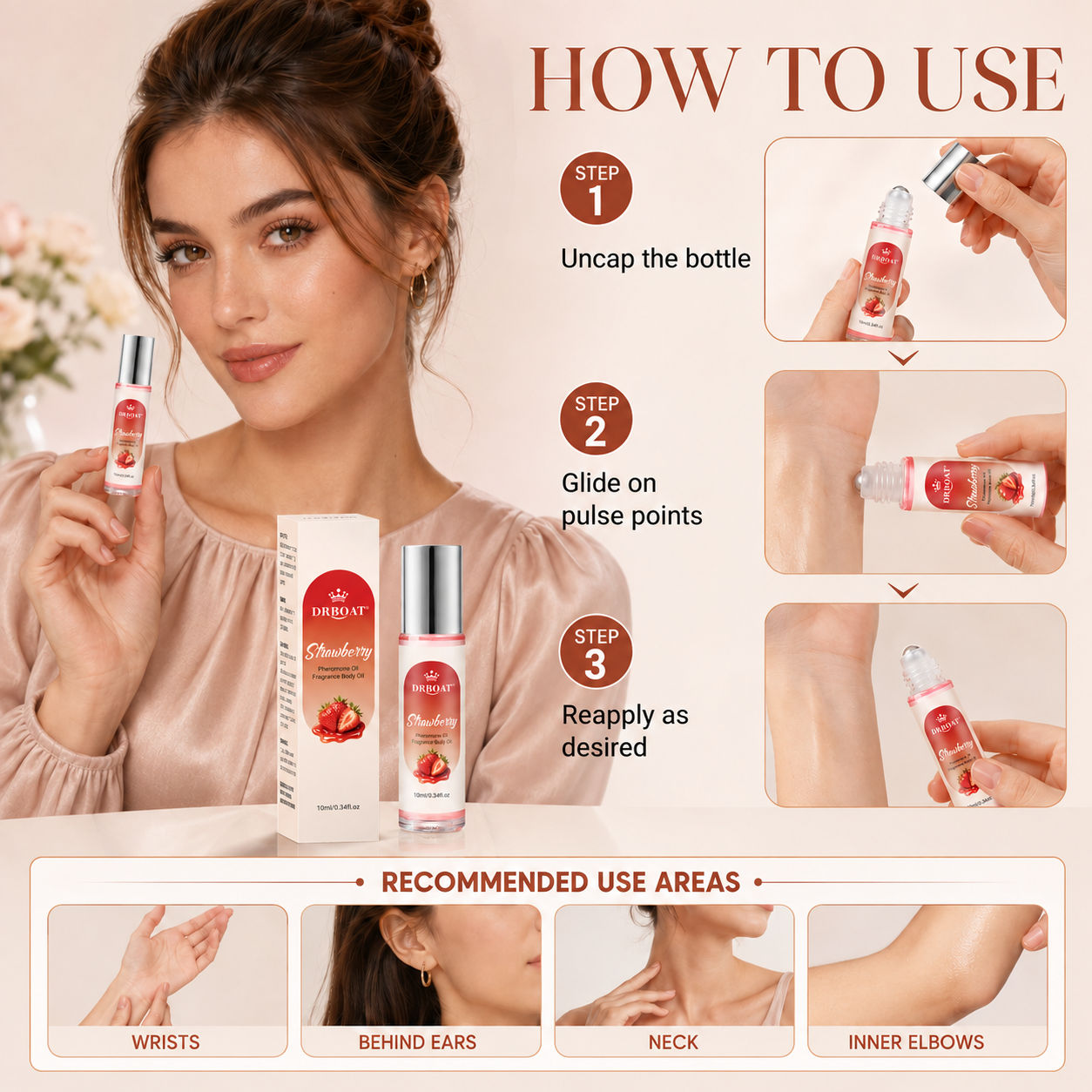 Kadınlar için 10 ml Çilek Koku - Perfume Fragrance Oil incelemesi ve fiyatı